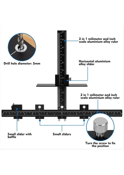 Alüminyum Dolap Donanım Jig Punch Locator Matkap Kılavuzu Ahşap Sondaj Doweling Kılavuzu Kulp Düğmelerinin Montajı Için (Yurt Dışından) fiyatları