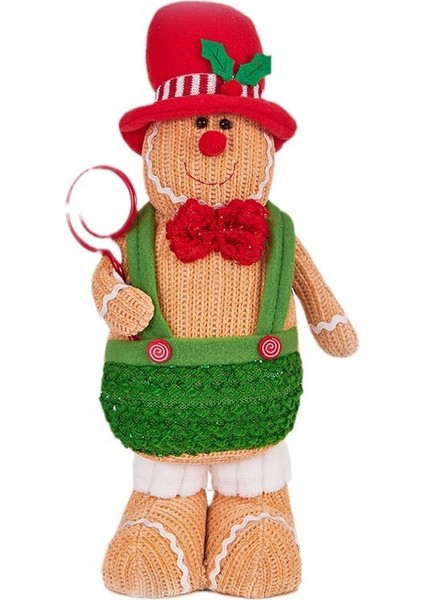 Noel Için Zencefilli Kurabiye Insan Figürü Ayakta Duran Kukla Dekorasyonu (Yurt Dışından)