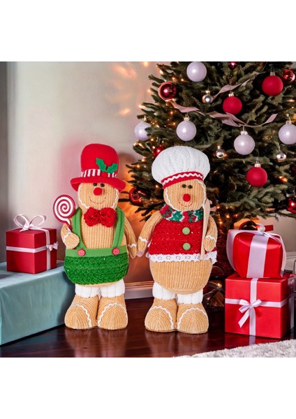 Noel Için Zencefilli Kurabiye Insan Figürü Ayakta Duran Kukla Dekorasyonu (Yurt Dışından) modelleri