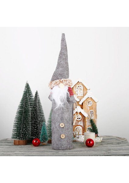 Üçlü Yüzü Olmayan Yaşlı Adam Noel Şapkası Dekoratif Şarap Kılıfı (Yurt Dışından) fırsatları