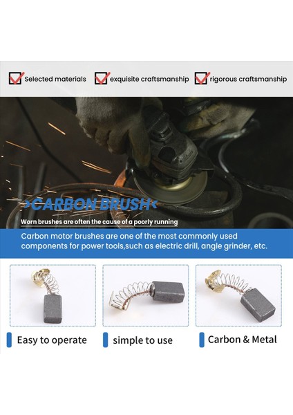 8 Adet 6mm x 10MM x 16MM Karbon Fırça Makita CB-103 Için Yedek (Yurt Dışından) indirimleri