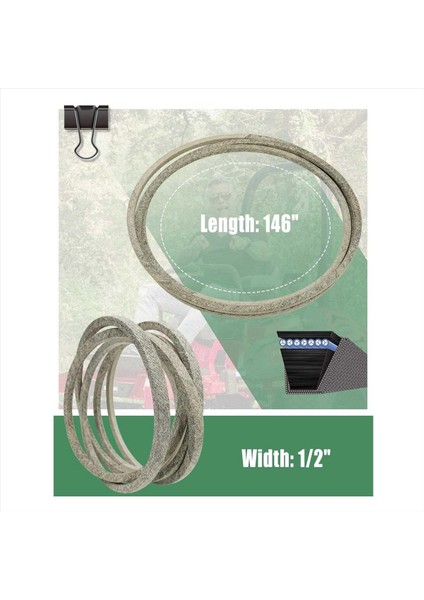 Güverte Kemeri 1/2X146INCH John Deere M154621 Için Uygun Ülke Kesme Makinesi D-3727-W D-3727 Exmark 109-5364 Çim Biçme Makinesi Kemeri (Yurt Dışından) fırsatları