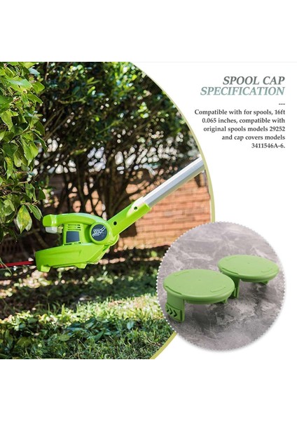 3 Pack Yedek Makaralar Kapak Kapakları Parçalar 3411546A-6 Greenworks 21332 21342 24 Volt 40V 80V Kablosuz Ot Yiyen (Yurt Dışından) modelleri