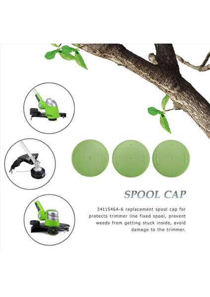 3 Pack Yedek Makaralar Kapak Kapakları Parçalar 3411546A-6 Greenworks 21332 21342 24 Volt 40V 80V Kablosuz Ot Yiyen (Yurt Dışından) indirimleri