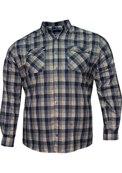 Büyük Beden Pamuklu Oduncu Gömlek