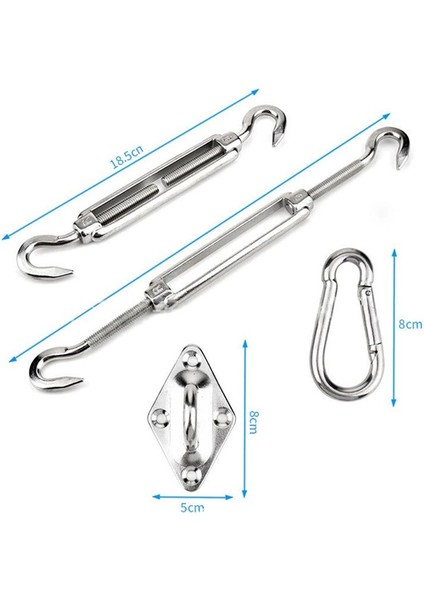 Gölge Yelken Sabitleme Kiti Tente Ekleme Ekleme Seti Üçlü Kısaltılmış Çelik Gölge Yelken Sabitleme Donanım Kapısı Toka Seti (Yurt Dışından) modelleri