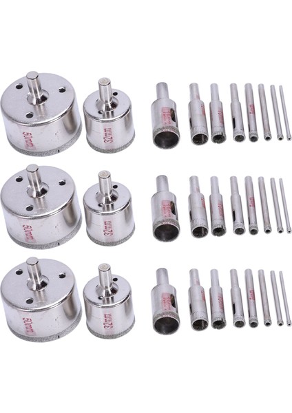 30PCS Elmas Delik Saw 3-50MM Matkap Ucu Testere Set Fayans Seramik Mermer Cam Kesici (Yurt Dışından)