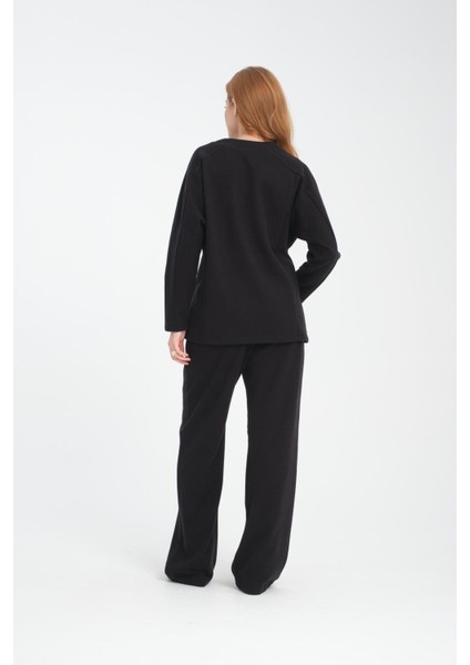 V Yaka Selanik Kumaş Kadın Sweatshirt modelleri