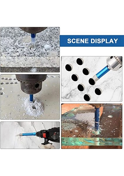 Kuru Lehim Deliği Açıcı Mermer Vitrifiye Karo Tamamen Seramik Karo Cam Matkap Deliği Açıcı Cam Matkap 7 Parçalı Elmas Matkap (Yurt Dışından) indirimleri