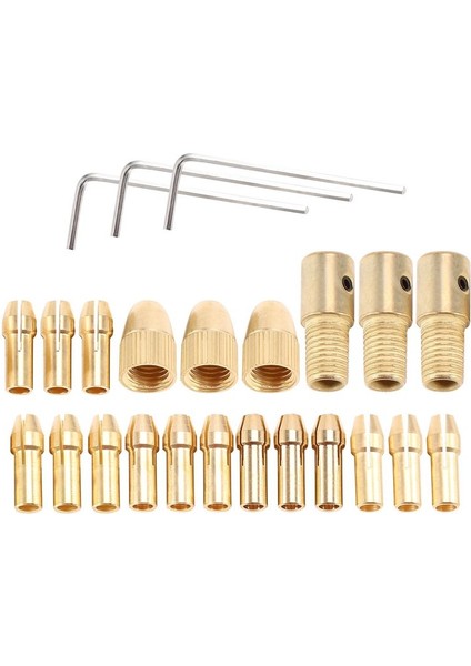 3 Set 0 5-3mm Pirinç Matkap Dremel Rotary Araçları Için Küçük Elektrikli Matkap Bit Kolet Uygun 3 Boyut -2 0mm 2 35MM 3 17MM (Yurt Dışından) fırsatları