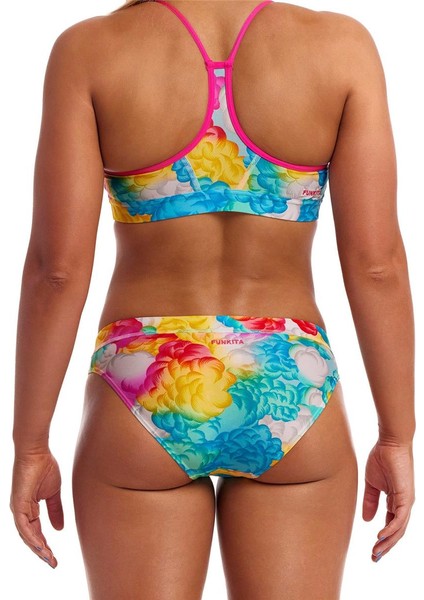 Cloudy Colours Kadın Yüzücü Spor Büstiyeri – Racerback Crop Top | Tek Üst modelleri