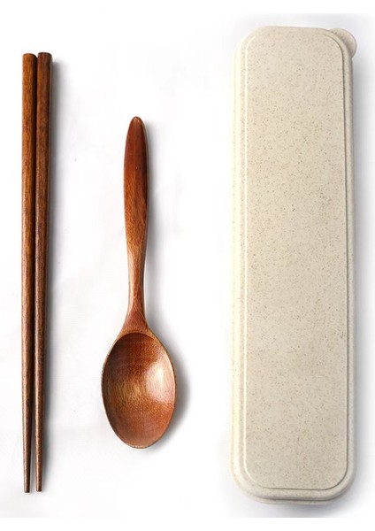 Japon Taşınabilir Kutu Ahşap Kaşık Yemek Çubukları (Yurt Dışından)