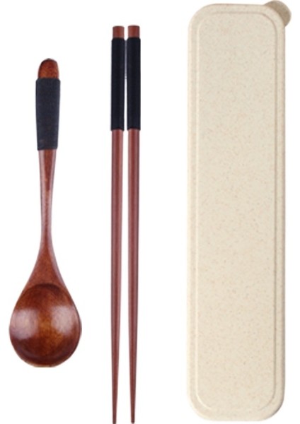 Japon Taşınabilir Kutu Ahşap Kaşık Yemek Çubukları (Yurt Dışından)
