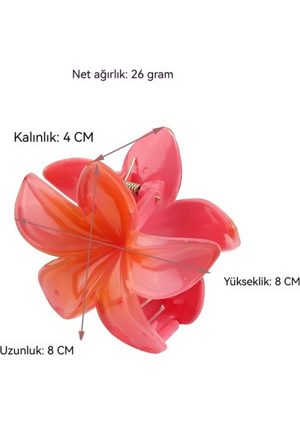 Yeni Renkli Frangipani Köpekbalığı Klip Saç Tokası (Yurt Dışından) fiyatları