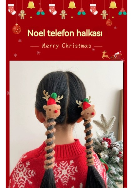 Huluwa8 Noel Çocuk Kıvırcık Iplik Saç Bankası Dekorasyonu Iki Paket (Yurt Dışından) modelleri