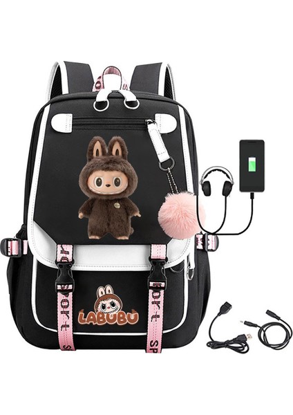 Karikatür Baskılı Öğrenci Erkek ve Kadın Gündelik Bez Çantası (Yurt Dışından)