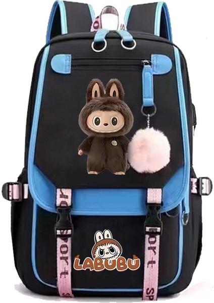 Karikatür Baskılı Öğrenci Erkek ve Kadın Gündelik Bez Çantası (Yurt Dışından)