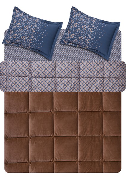 Gretel Çift Kişilik Threefy Uyku Seti - Camel