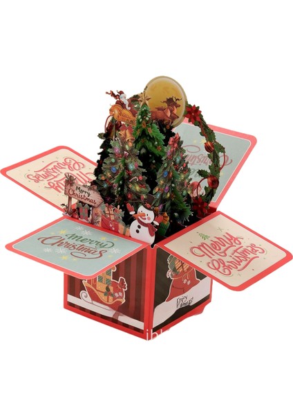 Noel Üç Boyutlu Tebrik Kartı Noel (Yurt Dışından)