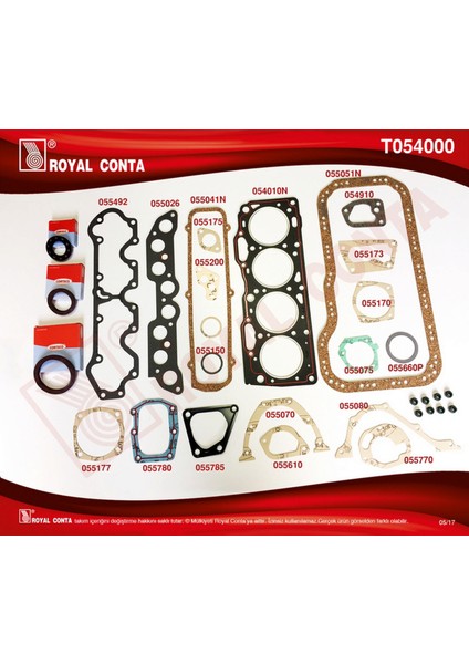 Mtxdpn Motor Takim Conta Skt Keçeli Tipo-Uno 1.4