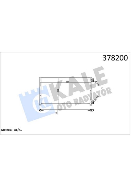 Mtxdpn Klima Kondenseri Doblo 01 Idea 04 Punto 03 Ypsilon 06-11 1.3 Jtd-1.9jtd Al/al 605X305X16