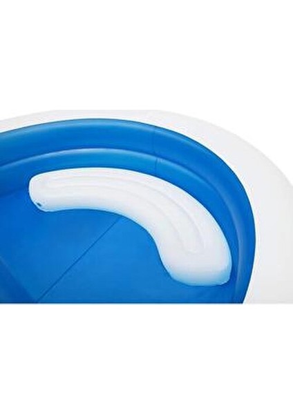 Güneşlikli Şişme Havuz 2.41x2.41x1.40 m Mavi Renkli UV Koruma Özellikli indirimleri