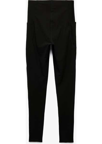 Yüksek Bel Interlok Kumaş Cep Detaylı Spor Tayt fırsatları