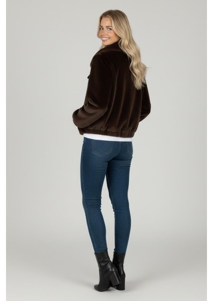 Kürk Detaylı Fox Ceket M4798 Kahve fırsatları