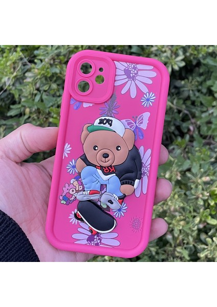 Apple iPhone 11 Kılıf Ayıcıklı Darbe Önleyici Silikon Kapak