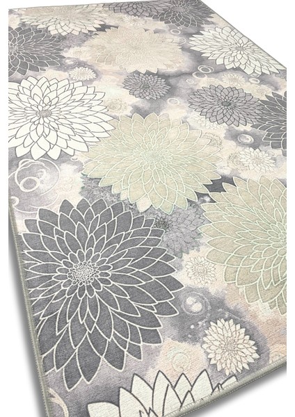 Çiçek Desenli Krem Renkli Modern Halı Dijital Baskılı Dokuma Kaymaz Tabanlı Yıkanabilir Antre Halısı fırsatları