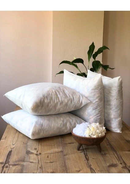 4 Adet Kırlent Iç Yastık - 8 Farklı Ebat - Dolgusu 50% Boncuk Silikon/50% Kırpık Sünger