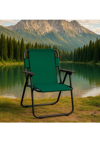 Sağlam Metal Katlanır Kamp Karavan Doğa Piknik Plaj Sandalyesi