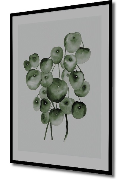 Dekoratif Ahşap Dikdörtgen Tablo Yeşil Bitki Resmi Çerçeve Görünümlü fiyatları