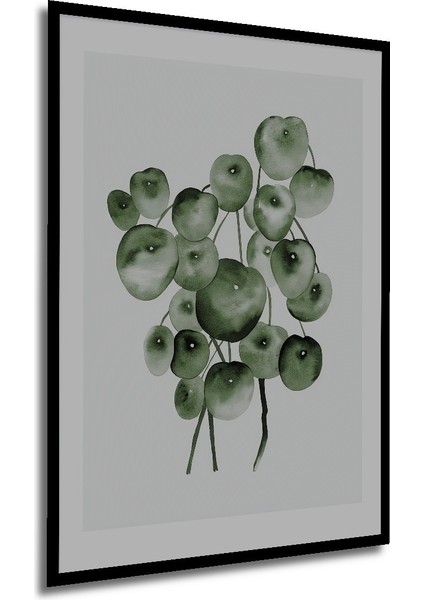 Dekoratif Ahşap Dikdörtgen Tablo Yeşil Bitki Resmi Çerçeve Görünümlü modelleri