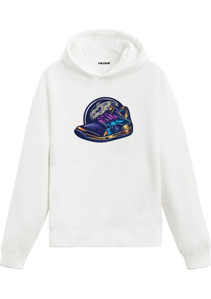 Uzay Sneaker Baskılı Hoodie