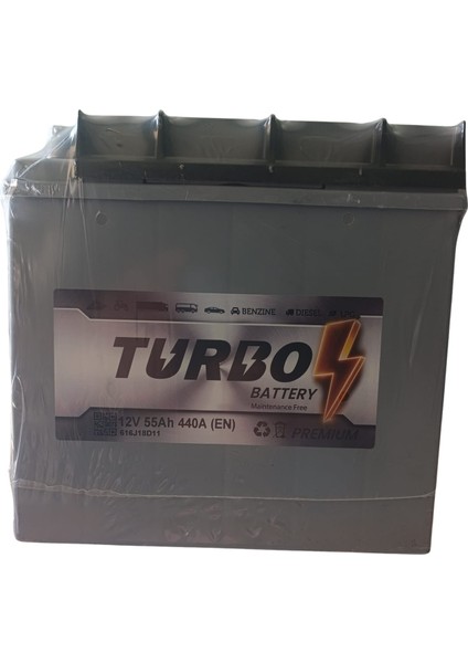 55 Ah. Dik Akü 440A (En) (Petlas Garantisi Altında) (Üretim Tarihi: 2025)