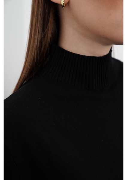 Yarım Balıkçı Yaka Triko-Siyah modelleri