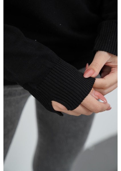 Yarım Balıkçı Yaka Triko-Siyah fırsatları