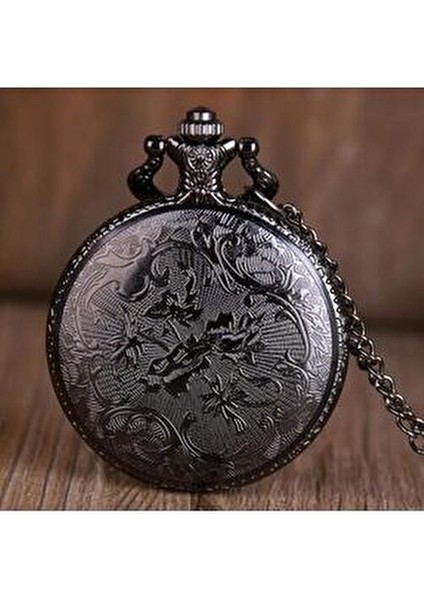 Vintage Ahtapot Motifli Retro Köstekli Cep Saati 59,5mm x 46,4mm x 15,9mm