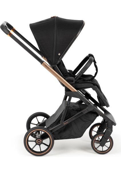 Nanofold 3 Black Cosmo Travel Sistem Bebek Arabası Black Gold