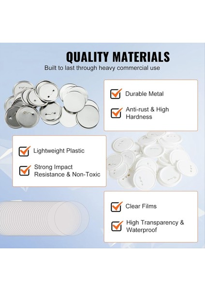 200 Set 3 Inç 75MM Pin Geri Düğme Parçaları Düğme Makine Dıy Yuvarlak Düğme Rozeti Parçaları (Yurt Dışından) modelleri