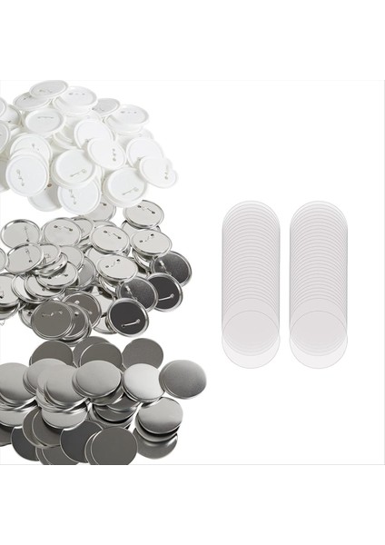 200 Set 3 Inç 75MM Pin Geri Düğme Parçaları Düğme Makine Dıy Yuvarlak Düğme Rozeti Parçaları (Yurt Dışından) indirimleri
