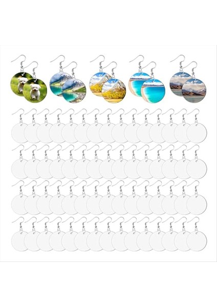 210PCS Süblimasyon Küpe Boşluklar Çift Side 70 Süblimasyon Boş Ürünler 70 Kanca ve 70 Atlama Halkası Isı Transferi (Yurt Dışından) fiyatları