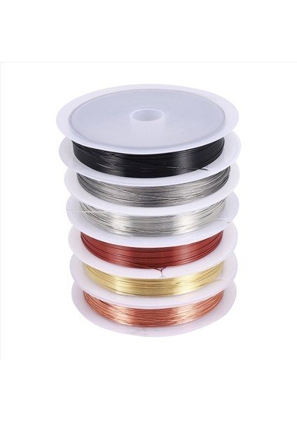 6 Paket Takı Boncuk Teli Mücevher Yapma Malzemeleri ve Zanaat (24 Gauge) (Yurt Dışından)