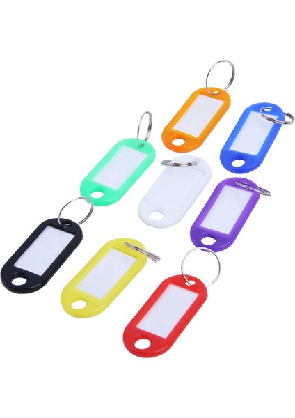 64X Çok Renkli Plastik Anahtar Fob Id Etiketleri Bagaj Kimlik Etiketleri Bölünmüş Halka Anahtarlama (Yurt Dışından) fiyatları
