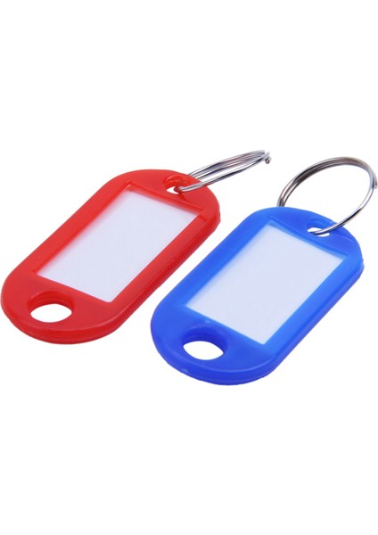 64X Çok Renkli Plastik Anahtar Fob Id Etiketleri Bagaj Kimlik Etiketleri Bölünmüş Halka Anahtarlama (Yurt Dışından) fırsatları