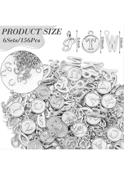 Letter Charms 156PCS/6 Set Alfabe Abc Mektup Takılar 3 Stil Sermaye A-Z Takımları Dıy Bilezik Kolye Takı Için (Yurt Dışından) indirimleri