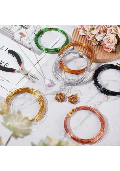 196FT 6 Renk Düz Alüminyum Tel Dıy Zanaat Takı Için 0 5X1MM Renkli Tel Sırlı Emaye Zanaat 32 81 Feet/rulo (Yurt Dışından) fiyatları