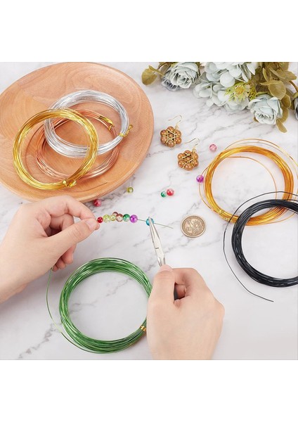 196FT 6 Renk Düz Alüminyum Tel Dıy Zanaat Takı Için 0 5X1MM Renkli Tel Sırlı Emaye Zanaat 32 81 Feet/rulo (Yurt Dışından) fırsatları