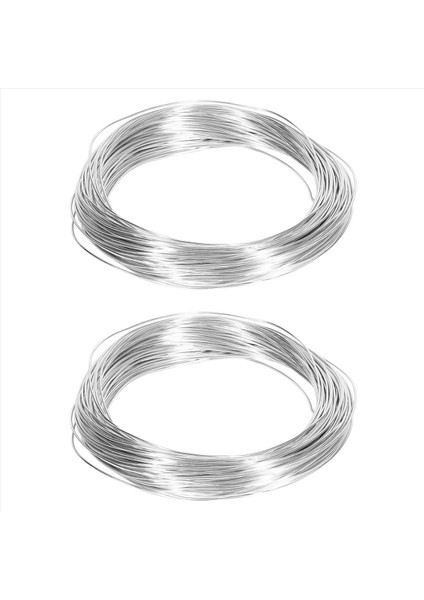 Mücevherat Zanaat Için 2 Rulo Alüminyum Zanaat Teli Gümüş Modelleme Armatür ve Heykel 2mm x 55M (Yurt Dışından)